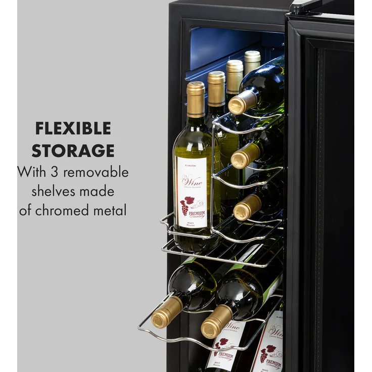 Shiraz 12 Slim Weinkühlschrank, Nutzinhalt gesamt 32 l – Bild 6