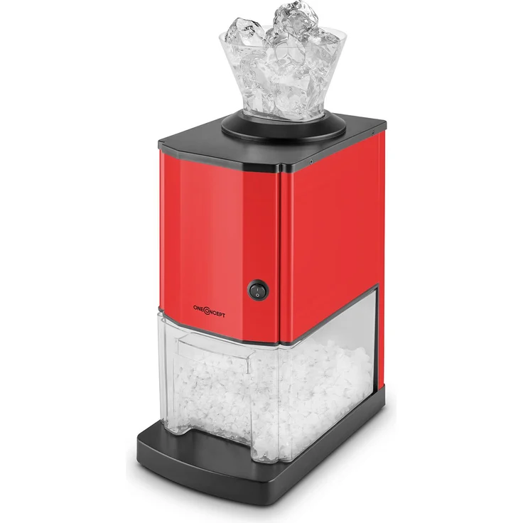 oneConcept Icebreaker Ice Crusher 15kg-h 3,5 Liter Eisbehälter Edelstahl Rot – Bild 6