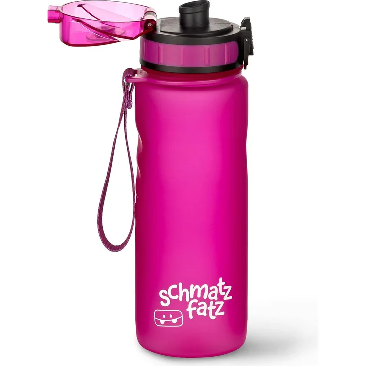 schmatzfatz Trinkflasche Tritan-Trinkflasche 500 ml, blau, pink – Bild 1
