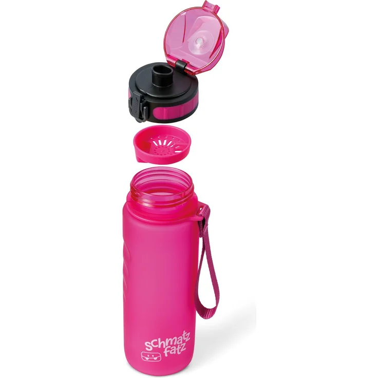 schmatzfatz Trinkflasche Tritan-Trinkflasche 500 ml, blau, pink – Bild 3