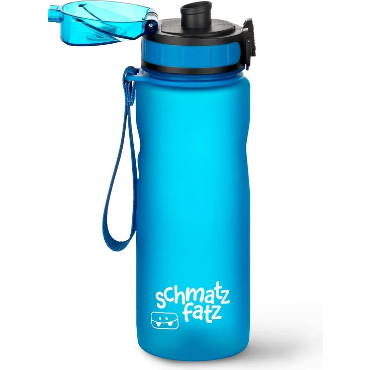 schmatzfatz Trinkflasche Tritan-Trinkflasche 500 ml, blau, blau – Bild 1