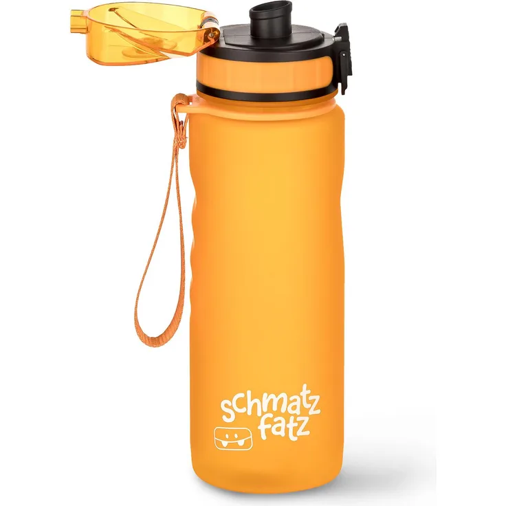 schmatzfatz Trinkflasche Tritan-Trinkflasche 500 ml, blau, orange