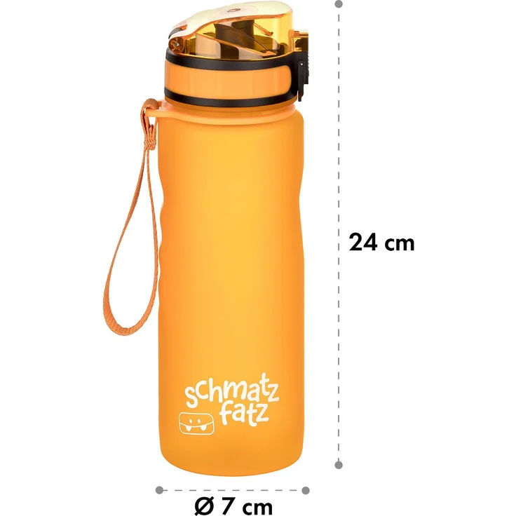 schmatzfatz Trinkflasche Tritan-Trinkflasche 500 ml, blau, orange – Bild 5