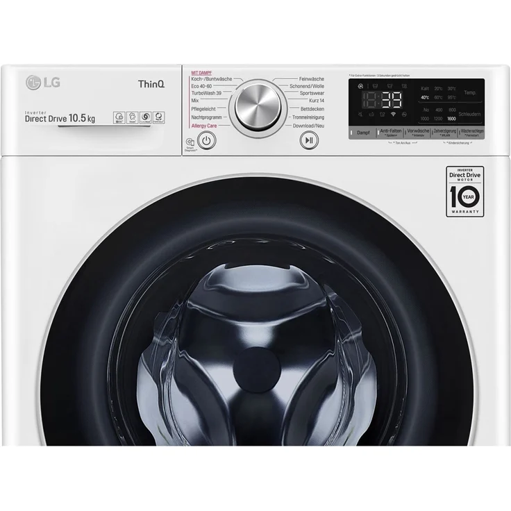 LG F6W7710P1, Frontlader-Waschmaschine, A, Fassungsvermögen 10,5 kg, Standgerät, Signal am Programmende, Startzeitvorwahl – Bild 7