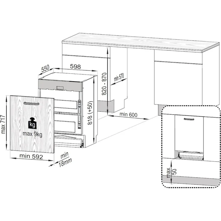 Beko BDIN38530C 7616101677, Geschirrspüler, D, Geräuschemissionsklasse B, Geräuschemissionen 42 Dezibel – Bild 5