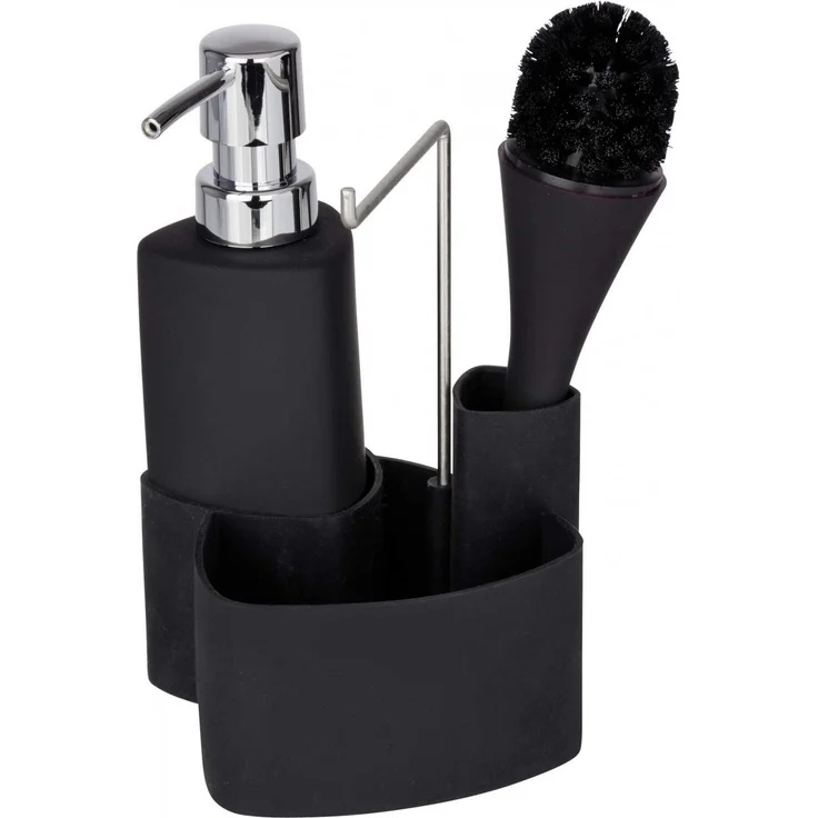 Wenko Spül-Set Empire Schwarz, mit Spülbürste – Bild 1