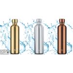 MATE OF STEEL Flipper - 0.75L Edelstahl-Flasche für SodaStream