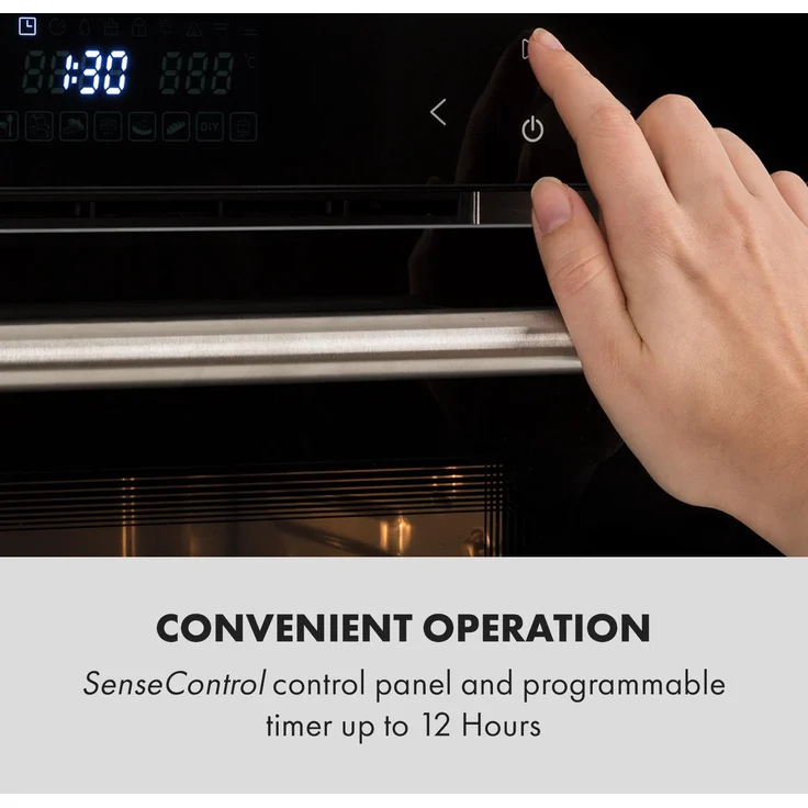 Klarstein MasterFresh Dampfbackofen 230°C 24l Touch-Bedienfeld schwarz - Preisvergleich – Bild 5