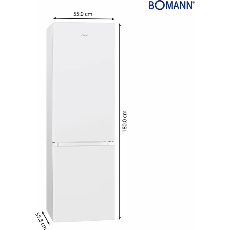 Bomann KG 184.1 w Kühl-Gefrierkombination, freistehend, weiß, Lagerzeit bei Störung 11 h, Energieklasse D – Bild 5