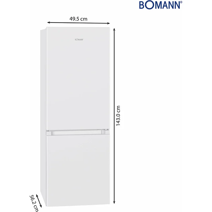 Bomann KG 322.1 w Kühl-Gefrierkombination, freistehend, weiß, Energieklasse D – Bild 6
