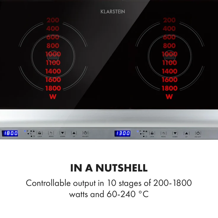 Cucinata Induktionskochfeld 3100W 10 Leistungsstufen 200-1300W – Bild 4