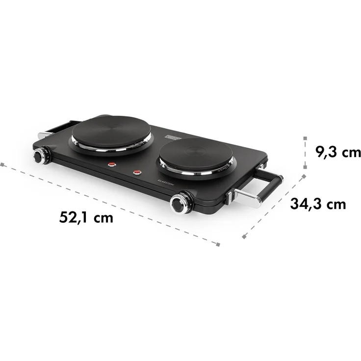 Cookorama Doppelkochplatte 1900-2250 W 150-180 mm Ø 5 Stufen weiß Schwarz – Bild 7