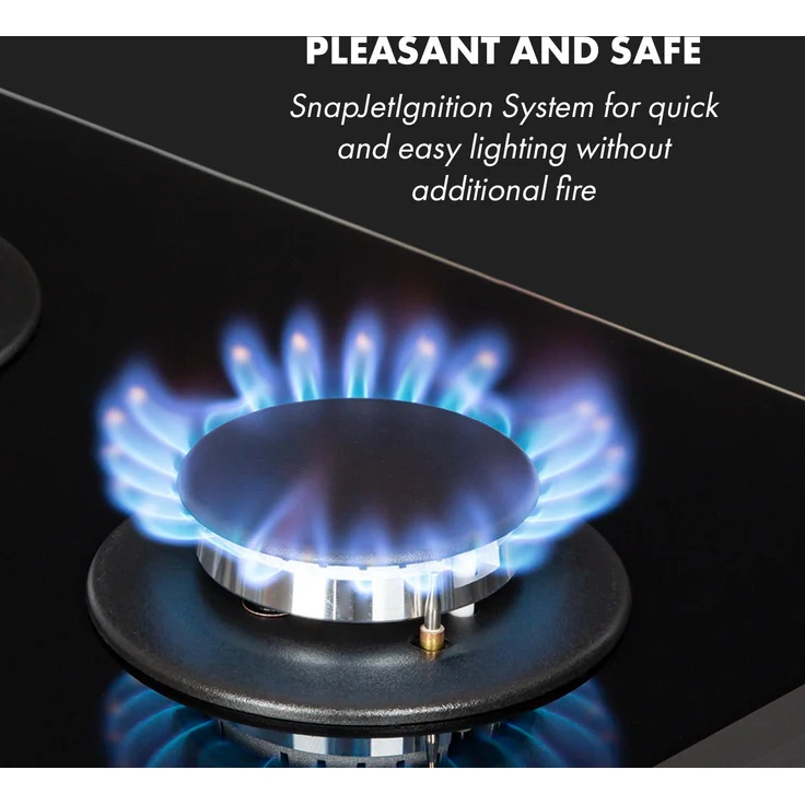 Alchemist Domino Gaskochfeld 2-flammig Aluminium-Brenner Glaskeramik schwarz – Bild 5