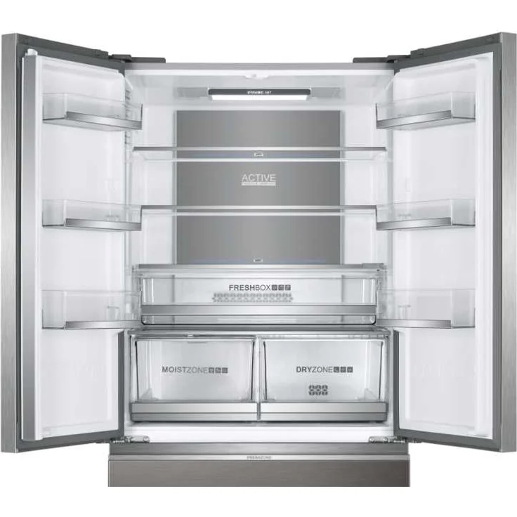 Haier HB18FGSAAA French-Door-Kühlschrank, freistehend, silber, Full NoFrost, MyZone Plus, Schnellgefrieren, Wassertank, Breite 83 cm – Bild 6