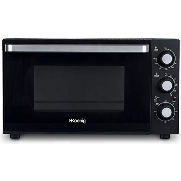 H.Koenig Mini-Ofen FO30 Schwarz Rostfreier Stahl – Bild 2