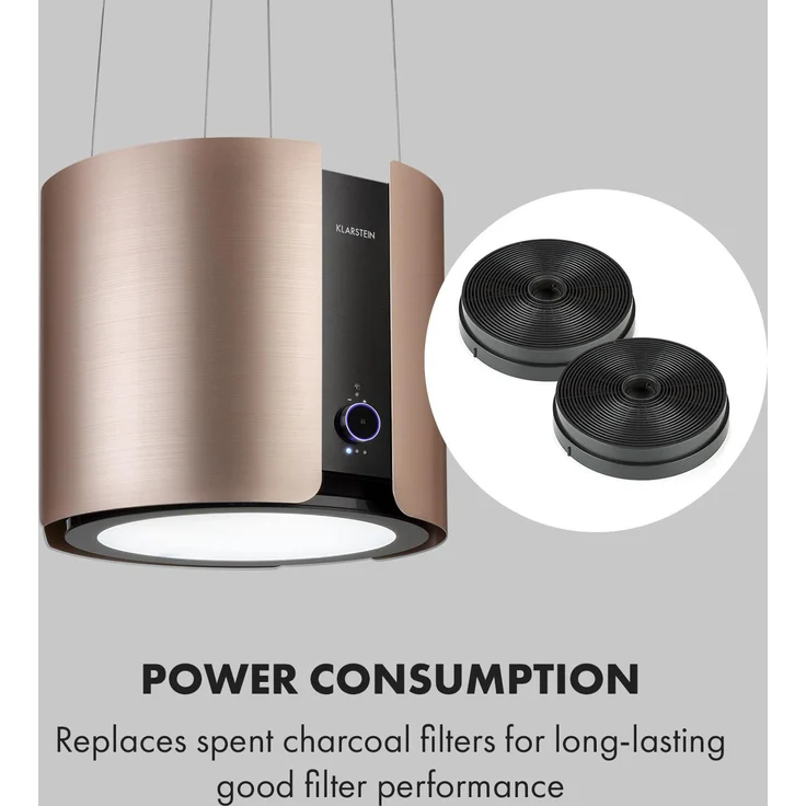 Aktivkohlefilter Skyfall Smart Abzugshaube Ersatzteil 17,5x3,5 cm (ØxH) – Bild 2