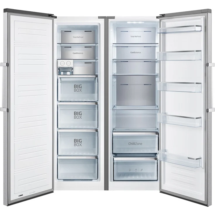 Amica VKS 358 150 E Kühlschrank, freistehend, Metalldekor, NoFrost, Breite 59.5 cm – Bild 5