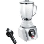 Bosch MMB66G5MDE SilentMixx Pro Standmixer, extrem leise, Glasblender, High-Speed Programm, 33.000 Motorumdrehungen-Min., einfache Reinigung, weiß