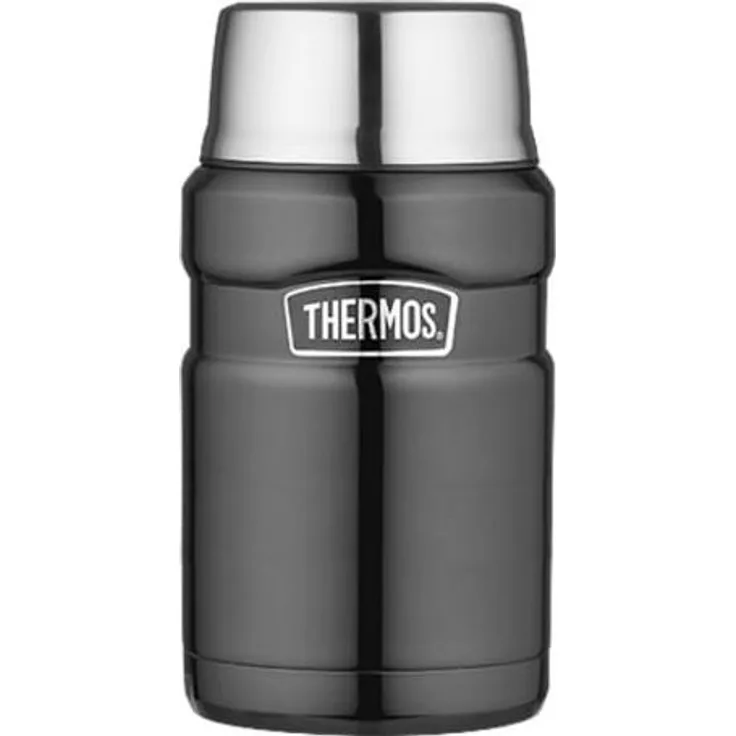 THERMOS King Isolierbehälter 710 ml Gun Metall, Edelstahl