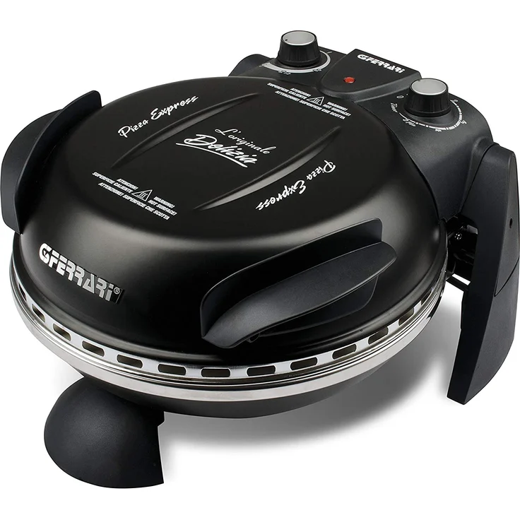 G3Ferrari G10006B Pizzamaker Pizza Express Delizia, 1200W, Timer, Thermostat, schwarz – Bild 2