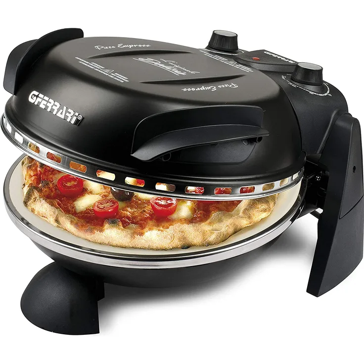 G3Ferrari G10006B Pizzamaker Pizza Express Delizia, 1200W, Timer, Thermostat, schwarz