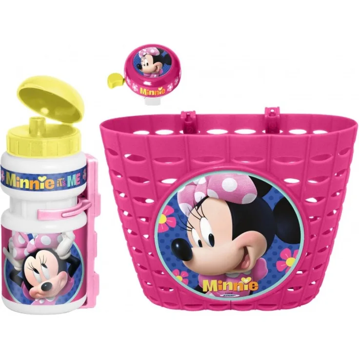 Disney MINNIE Combo (Körbchen + Trinkflasche + Klingel)