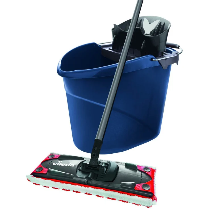 Vileda Dunkle Blau 29.5 x 45 x 28.5 cm Vileda Ultramat 2in1 Komplett Set Bodenwischer und Eimer mit – Bild 1