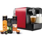 Tchibo Cafissimo milk Kaffeemaschine Kapselmaschine inkl. 30 Kapseln für Caffè Crema, Espresso, Kaffee und Milchspezialitäten, Rot