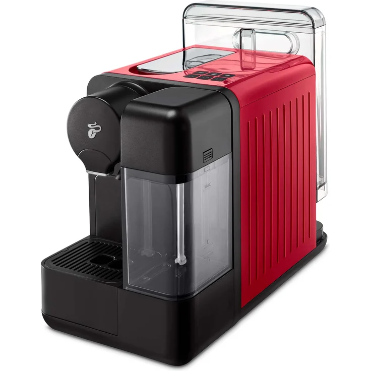 Tchibo Cafissimo milk Kaffeemaschine Kapselmaschine inkl. 30 Kapseln für Caffè Crema, Espresso, Kaffee und Milchspezialitäten, Rot – Bild 3