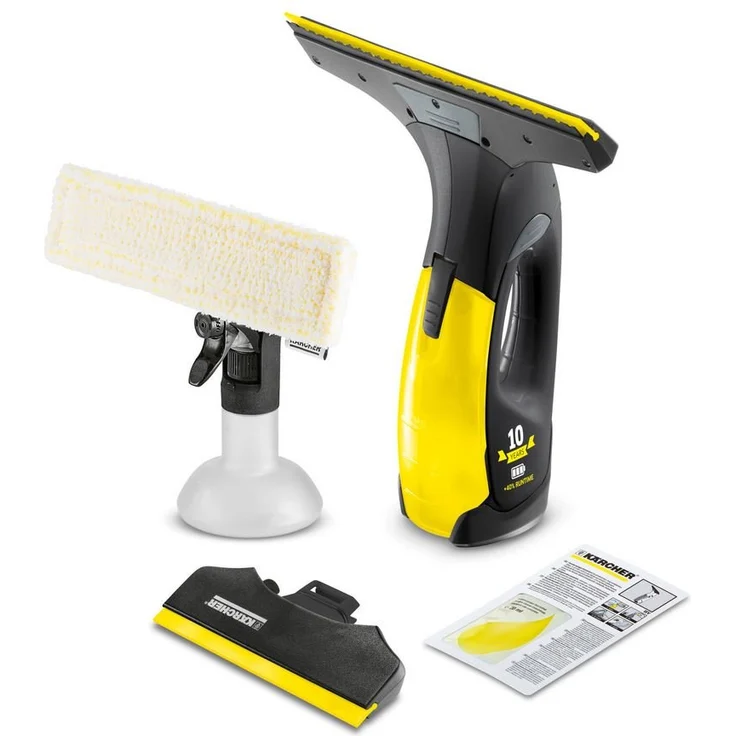 Kärcher WV 2 Premium Black Edition Fenstersauger, 35 min Akkubetrieb, breite und schmale Absaugdüse, Sprühflasche mit Mikrofaserbezug, 20 ml Fensterreiniger-Konzentrat, 1.633-426.0 – Bild 1