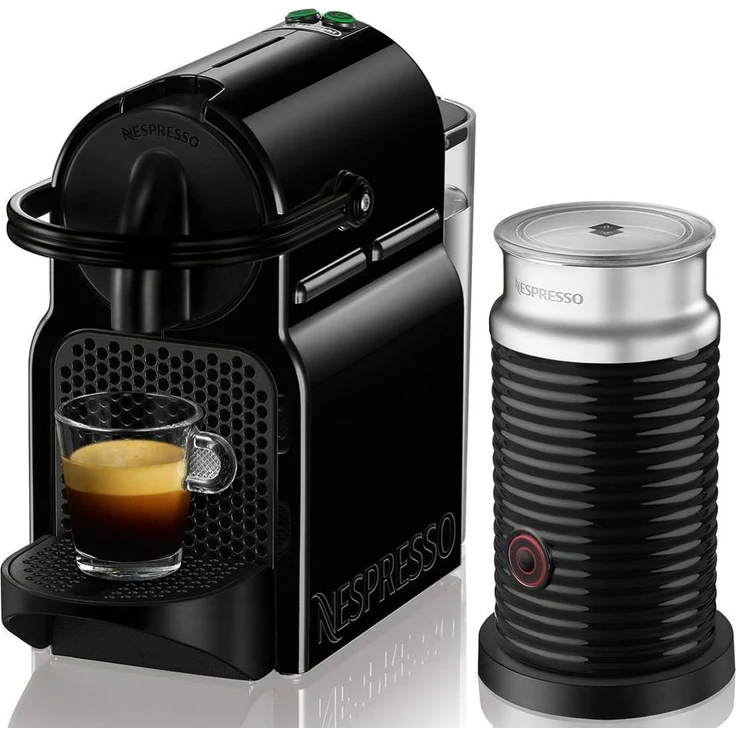 De'Longhi Nespresso Inissia EN 80.BAE Kaffemaschine (1500 W) Schwarz Kapselmaschine mit Milchaufschäumer – Bild 1