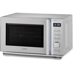 Caso Mikrowelle MG 20 Cube Ceramic Design, mit Grill, Standgerät, 800 Watt, 20 Liter Garraum, Edelstahl, silber, 13 Automatik-Programme