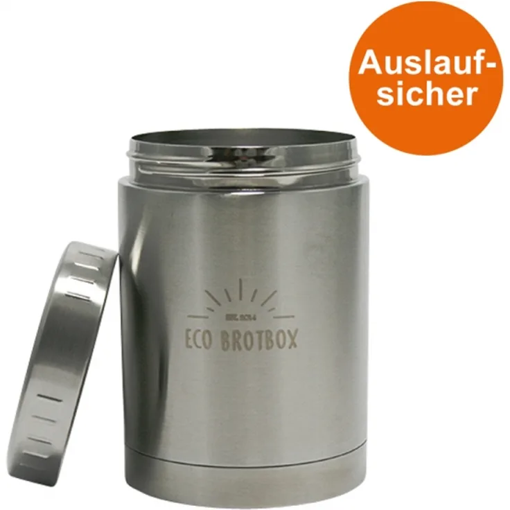 ECO Brotbox Isolierbehälter, 0,5 l aus Edelstahl, auslaufsicher, isoliert