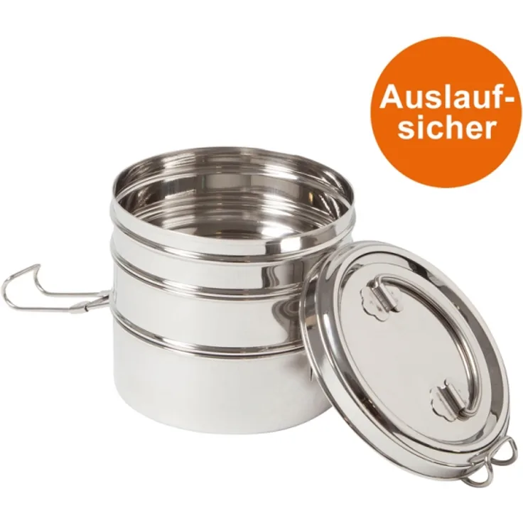 ECO Brotbox Lunchbox Tiffin Swing, auslaufsicher, 1200 ml, dreilagig, aus Edelstahl