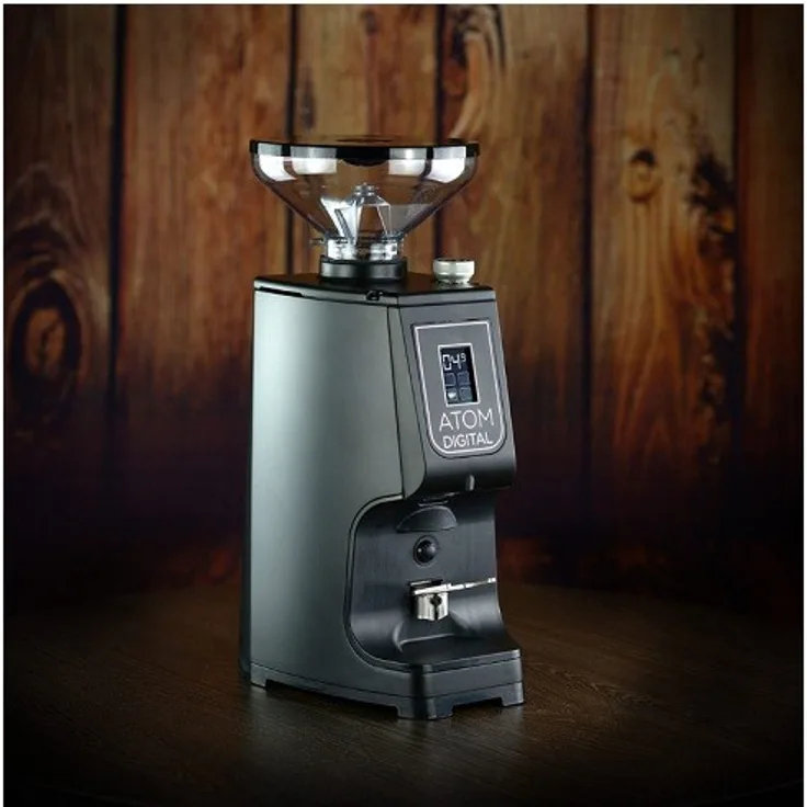 Eureka Atom Kaffeemühle 65 Digital Schwarz mit Touch Display leise und schnell