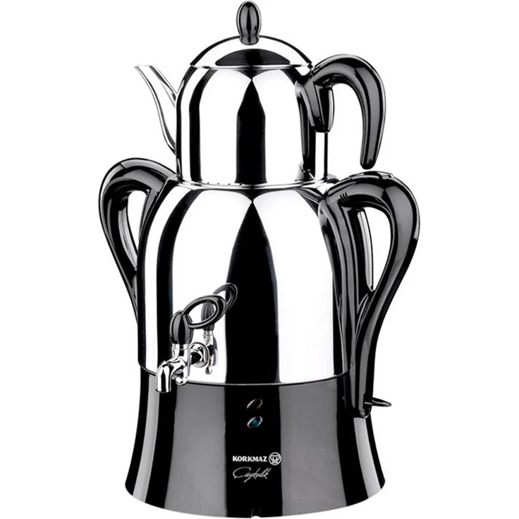 Korkmaz Caykolik Elektrische Teemaschine Samovar Schwarz A341-04 – Bild 1
