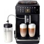 Saeco GranAroma SM6480-00 Kaffeevollautomat mit Milchsystem, 1,8 l Wassertank, 0,6 l Milchbehälter, schwarz