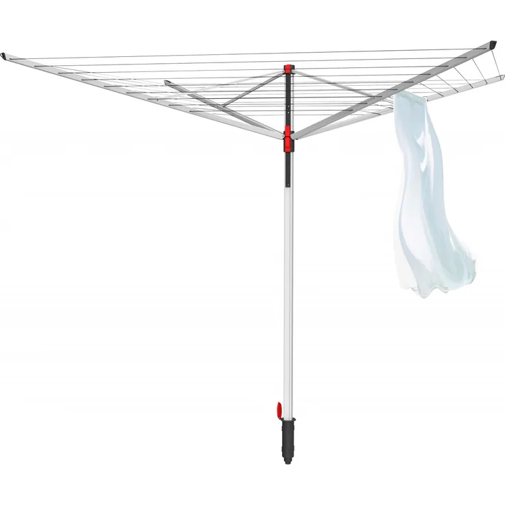 Vileda SUN-LIFT Wäschespinne, Leinenlänge 50 m, Schwarz, Weiß, Aluminium (168252)