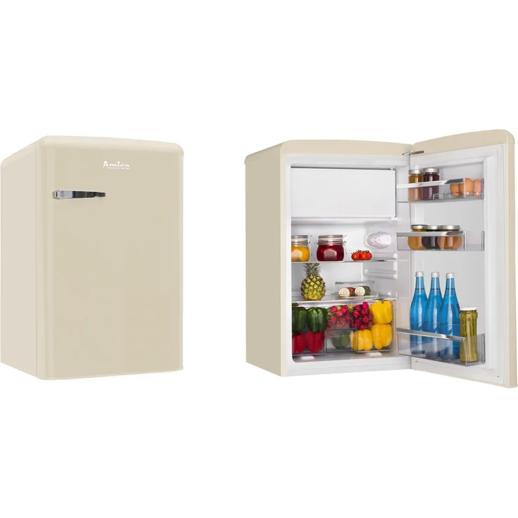 Amica KS15615B VT 862 AM WID Kühlschrank, freistehend, beige, Abtauautomatik, LED, Breite 55 cm, Energieklasse E – Bild 7