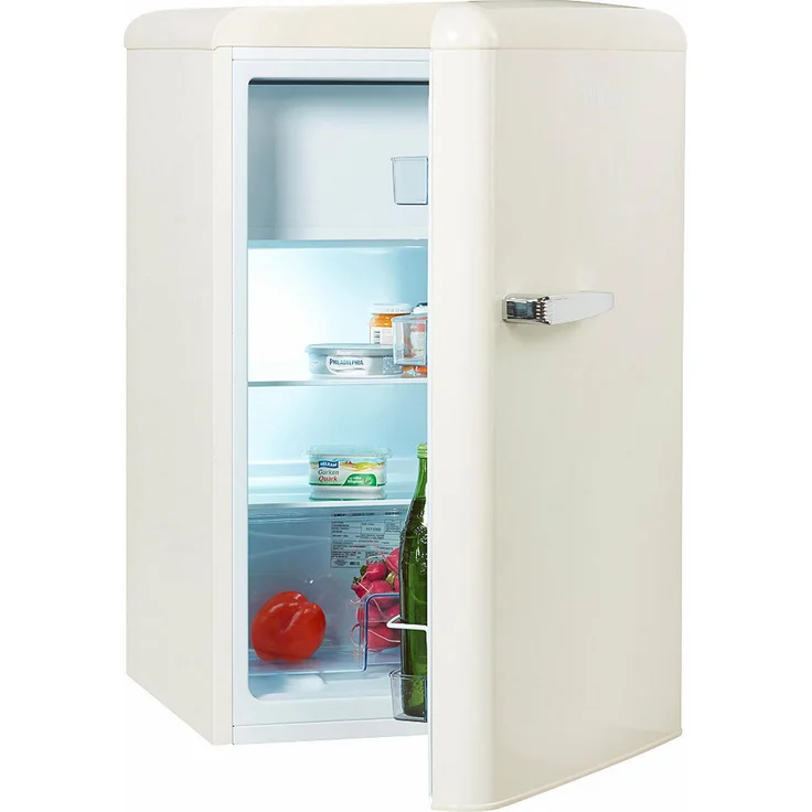 Amica KS15615B VT 862 AM WID Kühlschrank, freistehend, beige, Abtauautomatik, LED, Breite 55 cm, Energieklasse E – Bild 6
