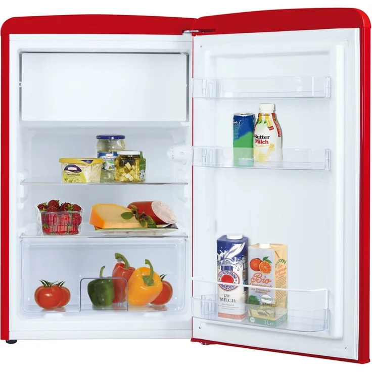 Amica KS15610R VT 862 AR WID Kühlschrank, freistehend, rot, Breite 55 cm, Energieklasse E – Bild 7