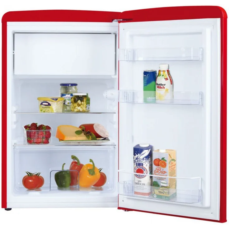 Amica KS15610R VT 862 AR WID Kühlschrank, freistehend, rot, Breite 55 cm, Energieklasse E – Bild 3