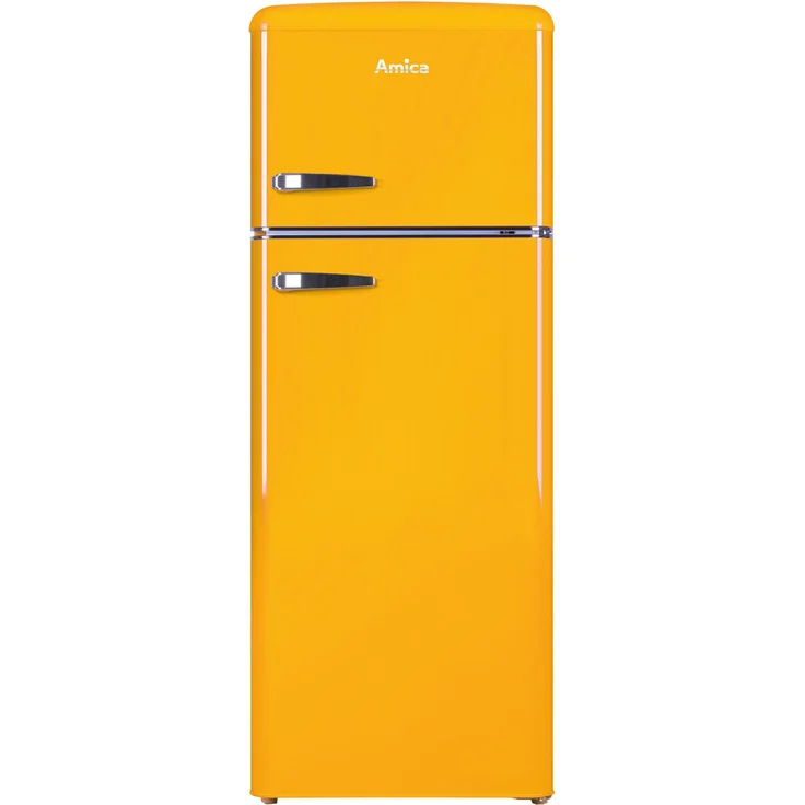 Amica KGC 15633 Y Kühl-Gefrierkombination, freistehend, gelb, LED, Abtauautomatik, Lagerzeit bei Störung 12 h, Breite 55 cm – Bild 2
