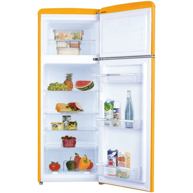 Amica KGC 15633 Y Kühl-Gefrierkombination, freistehend, gelb, LED, Abtauautomatik, Lagerzeit bei Störung 12 h, Breite 55 cm – Bild 4