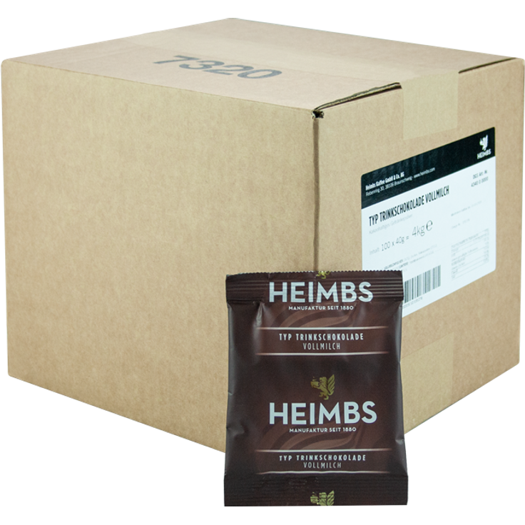 HEIMBS Trinkschokolade Vollmilch, 100x 40g