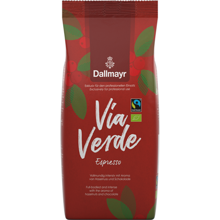 Dallmayr Bio Via Verde Espresso Vending & Office, ganze Bohnen, 1000g