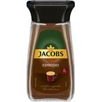 Jacobs Espresso, Löslicher Kaffee, Instantkaffee, Instant Kaffee, Löskaffee, Glas, 6 x 100 g