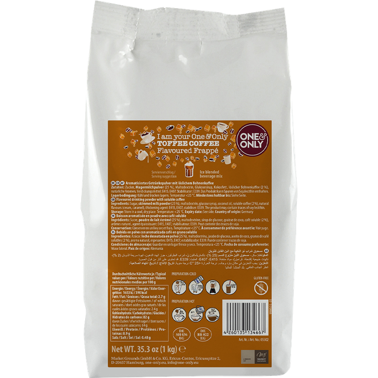One&Only Toffee Coffee Flavoured Frappé, 1000g