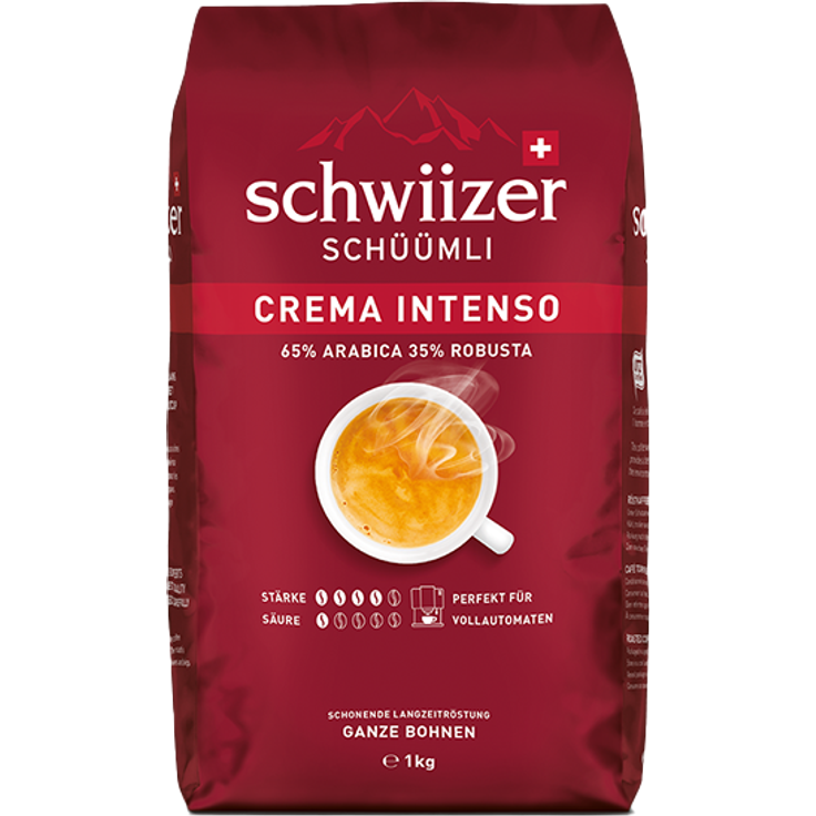 schwiizer Schüümli Crema Intenso, 1000g ganze Bohne