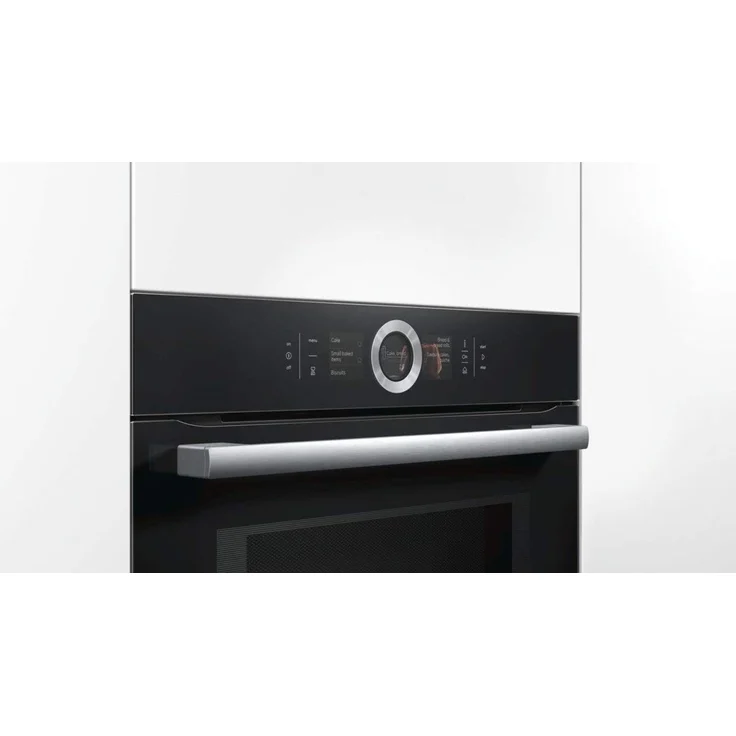 Bosch HNG6764B6 Backofen, Einbaugerät, Energieeffizienzklasse A, elektrisch, Volumen 67 l, Breite 59,5 cm, groß (ab 65 l), Pyrolytische Selbstreinigung, Mikrowellen- und Dampffunktion, schwarz – Bild 2